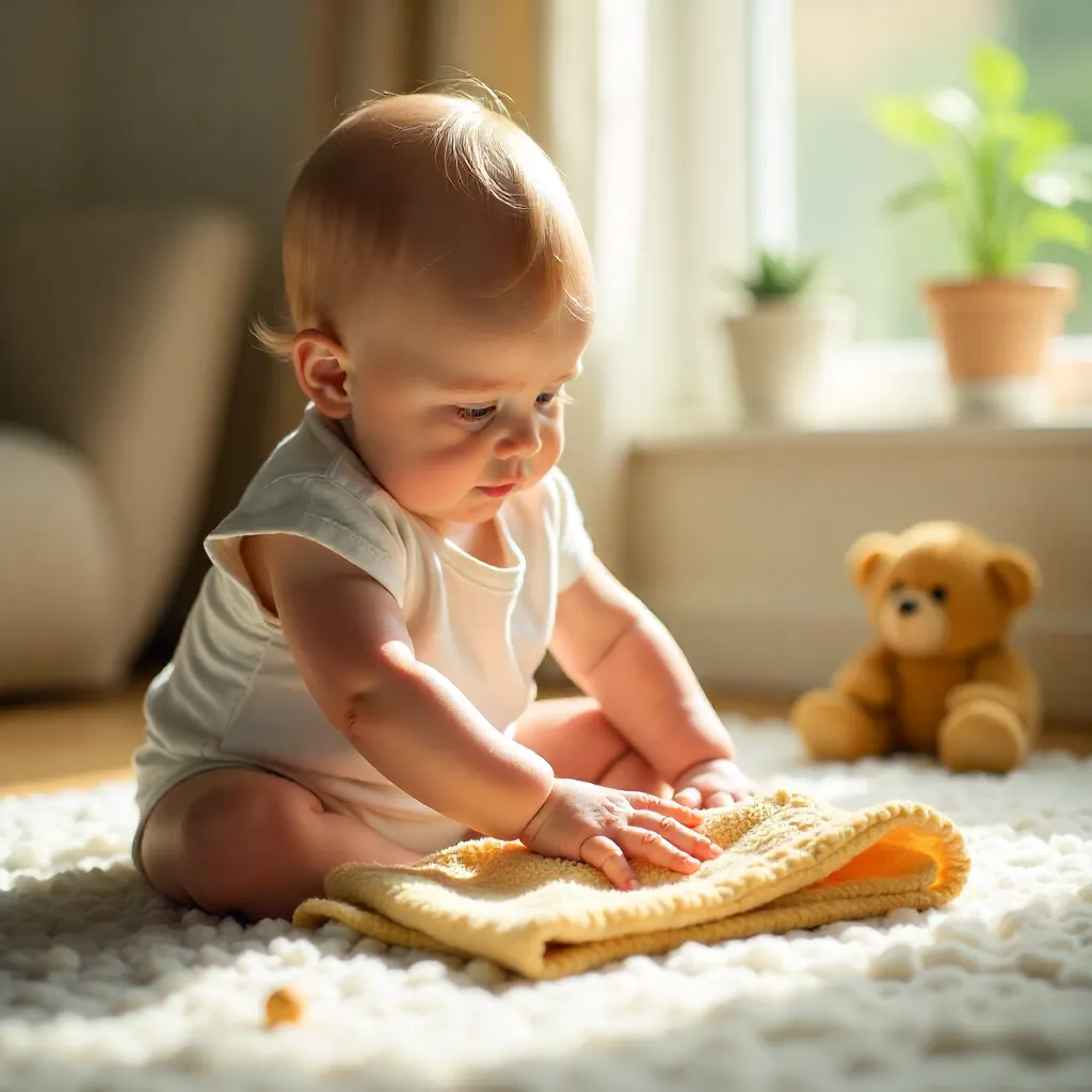 Natural cleaning products in baby room